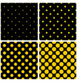 tile summer pattern set with yellow polka dots vector image