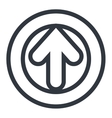 arrow isolated flat icon vector image vector image