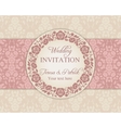baroque wedding invitation pink and beige vector image vector image