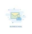 business mail line concept simple line icon vector image