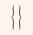 double braces symmetric curly brackets pair vector image vector image