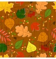 seamless pattern with colorful autumn leaves vector image