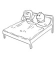 cartoon happy heterosexual couple man vector image vector image