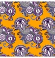 hand drawing ornate seamless flower paisley design vector image