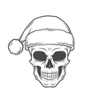 heavy metal christmas design bad santa claus vector image