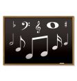 musical blackboard vector image vector image