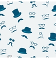 mustache seamless pattern vector image