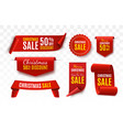 christmas sale tags banner vector image