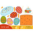 education paper game for children easter cake vector image