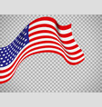 usa flag on transparent background vector image