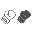 boxing glove line and glyph icon sport equipment vector image