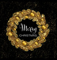 christmas wreath pine branches vector image vector image