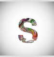 colorful character from a typeface vector image