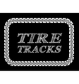 tire tracks frame vector image vector image