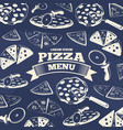 vintage pizza menu cover design vector image vector image