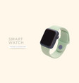3d realistic smart watch vector image