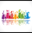 colorful ecology or renewable energy city vector image