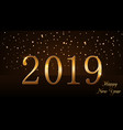 happy new year background with magic gold rain vector image