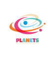 planets - logo concept abstract space vector image vector image