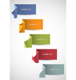 set of origami banners for design vector image vector image