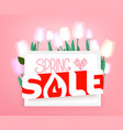 spring sale advertising banner with fresh vector image vector image