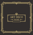 art deco border and frame template vector image vector image