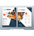 flyer template layout design business vector image