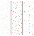set colorful polka dot pattern vector image