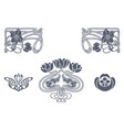 set of victorian ornaments vector image