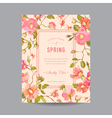 vintage floral frame - for invitation wedding vector image vector image