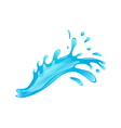 blue water splash isolated on white background vector image