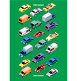 isometric city transport collection vector image