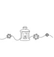 merry christmas decoration lantern with snowflakes vector image