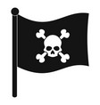 pirate flag icon simple style vector image