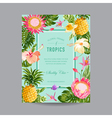 tropical floral frame - for invitation wedding vector image vector image