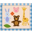 animal scrapbook elements vector image