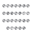 set of alphabet symbols vector image vector image