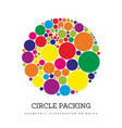 circle packing geometric vector image vector image