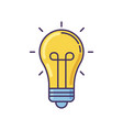 light bulb yellow rgb color icon idea emoji vector image
