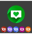 like counter notification flat icon sign set vector image vector image