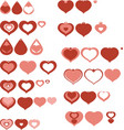 set design and decor elements heart shaped vector image vector image