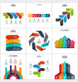 arrows infographics elements set vector image