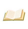 opened book with blank pages notebook or diary vector image
