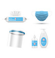 personal protective equipment face mask shield vector image