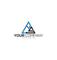 simple ps and sp letter logo design vector image vector image