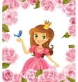 beautiful princess vector image vector image