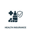 health insurance icon monochrome simple sign from vector image vector image