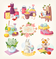 spring card elements vector image