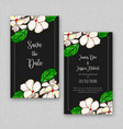 watercolor floral wedding invitation card vector image