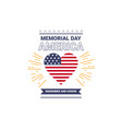 memorial day usa greeting card wallpaper national vector image vector image